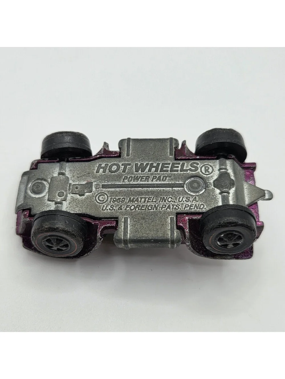 Vintage 1969 Hot Wheels Redline Power Pad Metallic Magenta